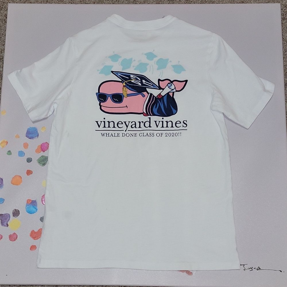 Vineyard Vines Class Of 2020 Graduation Job Whale Done Short Sleeve Shirt Large